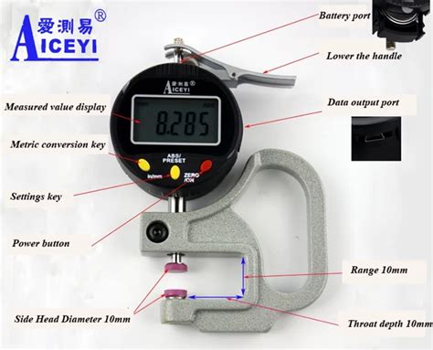 Digital Plastic and Rubber Thickness Meter store|metal thickness gauges.